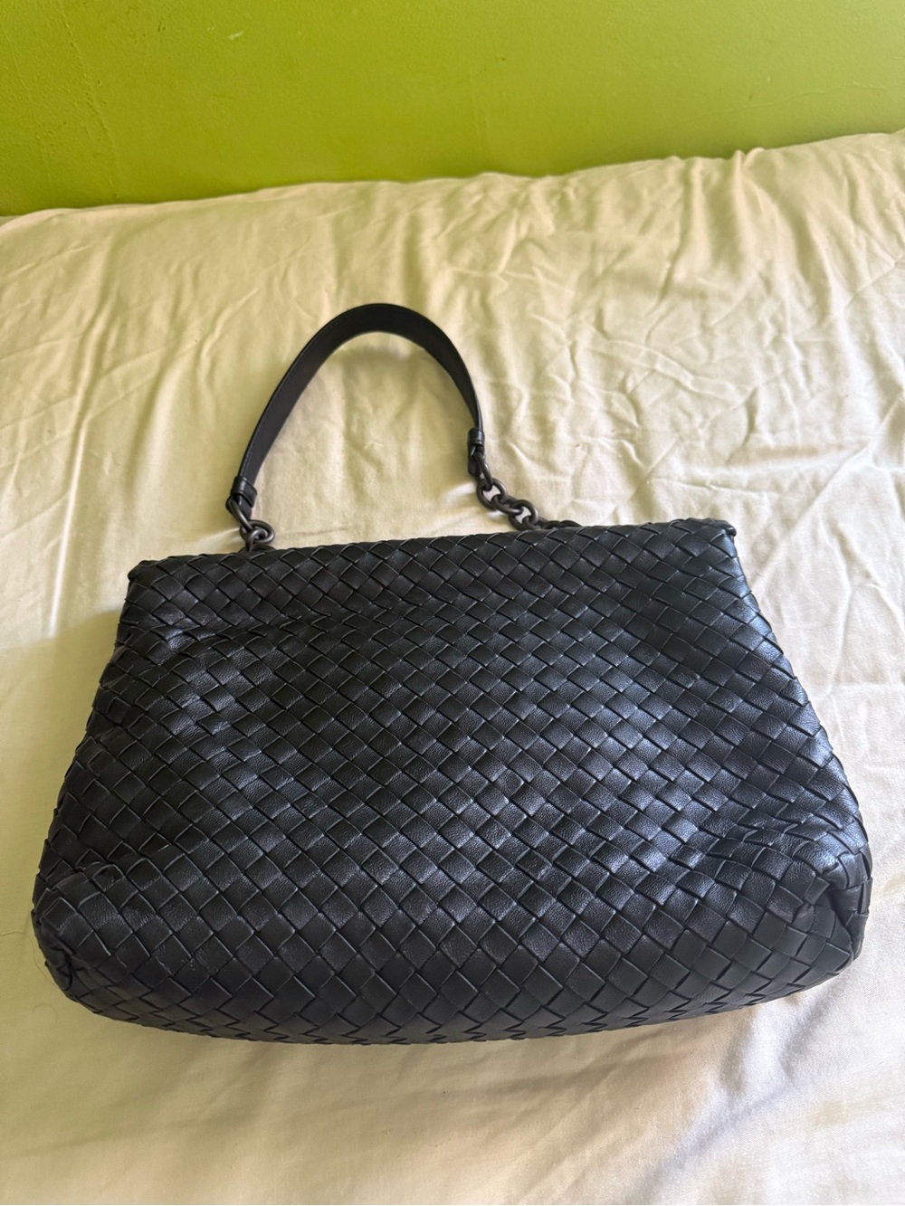 Bottega Veneta Olimpia handbag black Intrecciato woven leather. - Picture 12 of 12